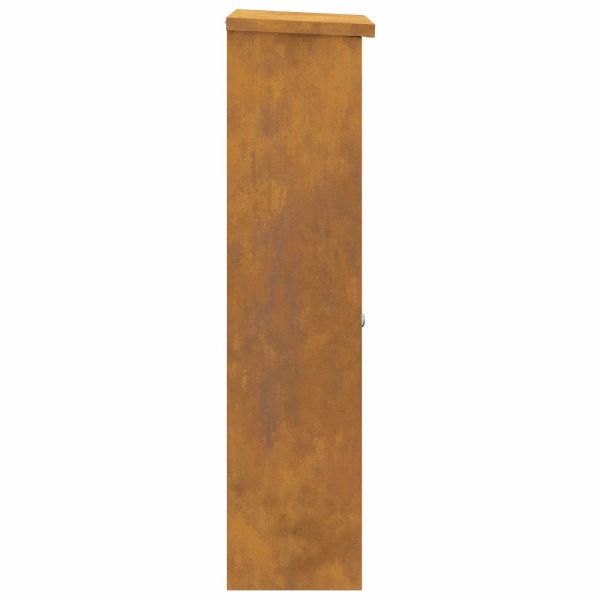 Пощенска кутия за пратки с врата Ръждясало 44,5 x 29 x 110,5 см