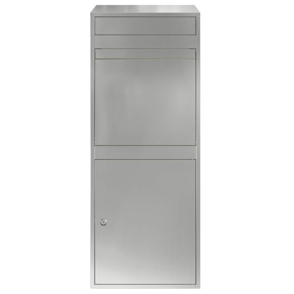 Пощенска кутия за пратки с врата Сребристо 47,5 x 38 x 59 см