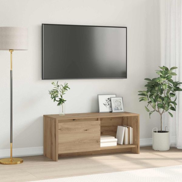 Комплект ТВ шкаф 90 x 35 x 40 см Дъб Инженерно дърво