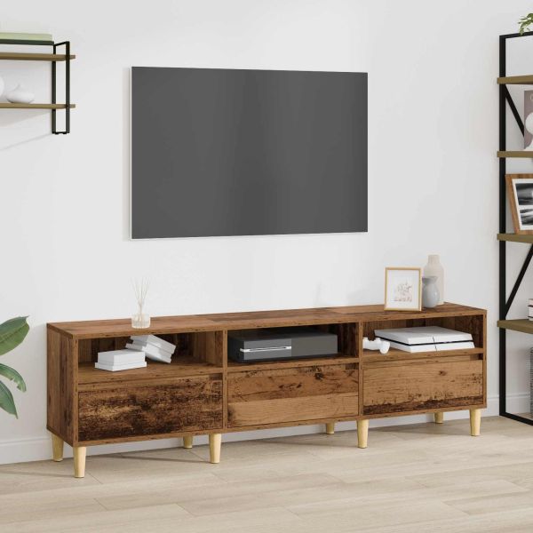 ТВ шкаф с чекмедже Старо дърво 150 x 30 x 45 см Инженерно дърво