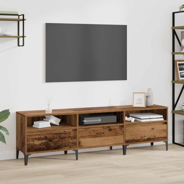 ТВ шкаф с чекмедже Старо дърво 150 x 30 x 45 см