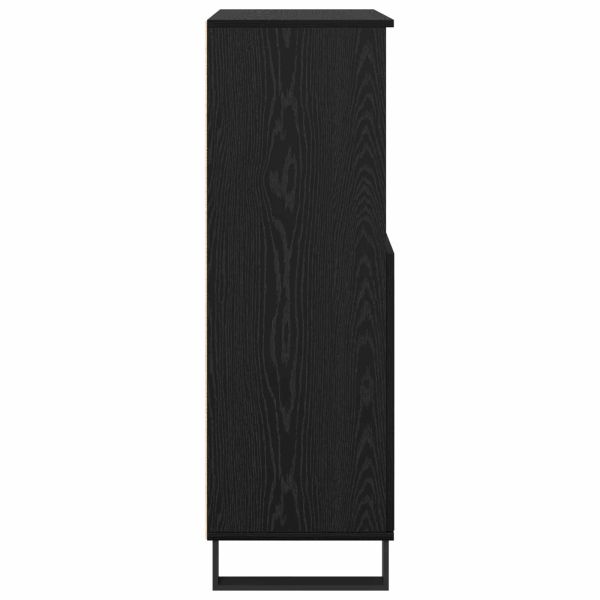 Висок шкаф Черно 60 x 36 x 110 см Инженерна дървесина