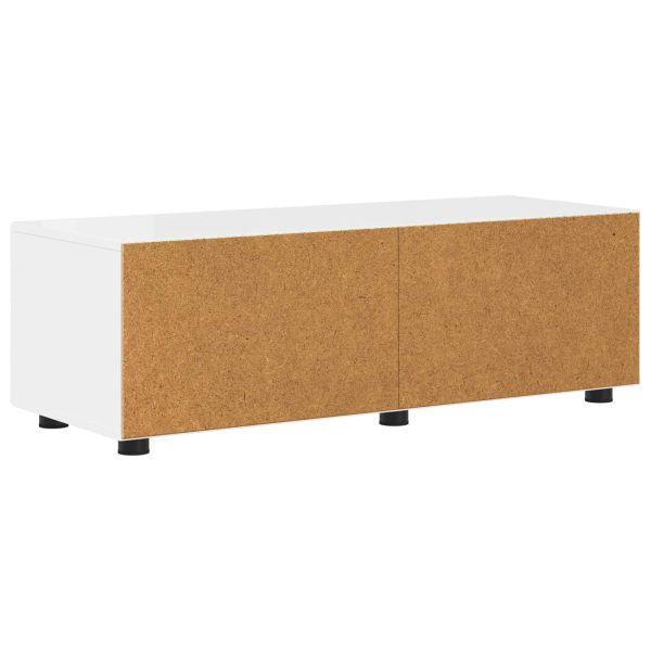 Дървен шкаф Лъскаво бяло 100,5 x 39 x 30 см Инженерно дърво
