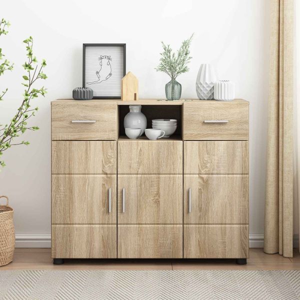 Дървен шкаф Сонома дъб 88,5 x 30,5 x 73 см Инженерно дърво