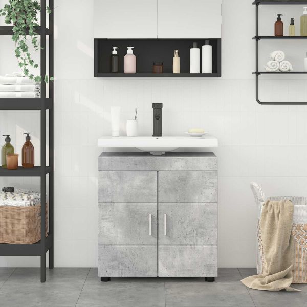 Комплект шкафове за баня TULUM Циментено сиво 60 x 34 x 63 см