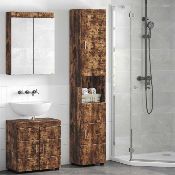 Комплект шкафове за баня TULUM Димян дъб 37 x 31,5 x 203 см