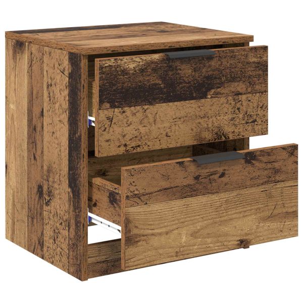 Нощен шкаф 2 pcs Старо дърво 45 x 39 x 50 см Инженерно дърво