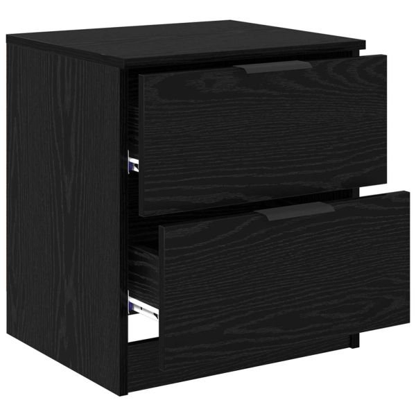 Нощен шкаф 2 pcs Черния дъб 45 x 39 x 50 см Инженерно дърво