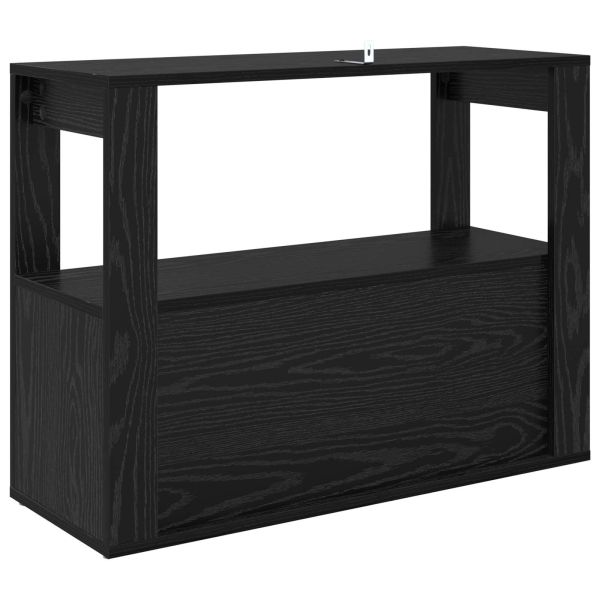 Служебен шкаф Черен дъб 80 x 30 x 60 cm Инженерно дърво