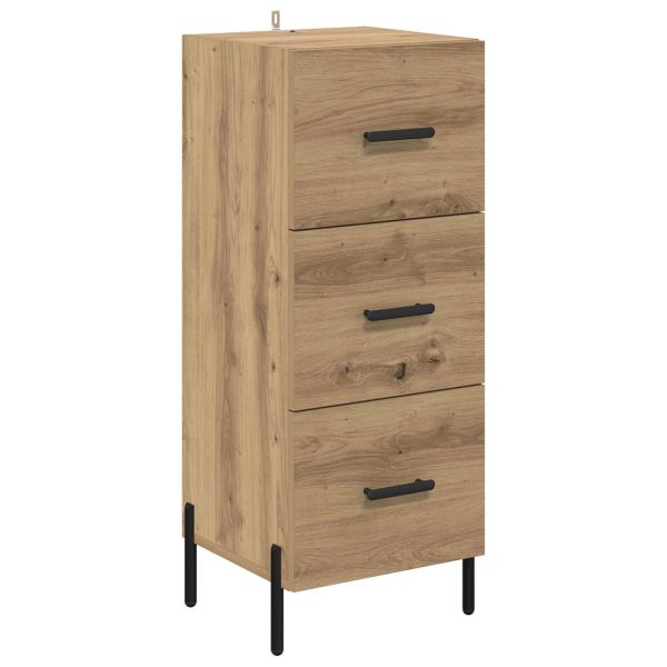 Служебен шкаф дъб артизан 34 x 34.5 x 90 см Инженерно дърво