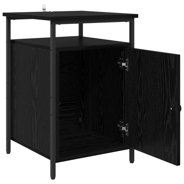 Нощен шкаф 2 pcs Черния дъб 40 x 42 x 60 см Инженерно дърво