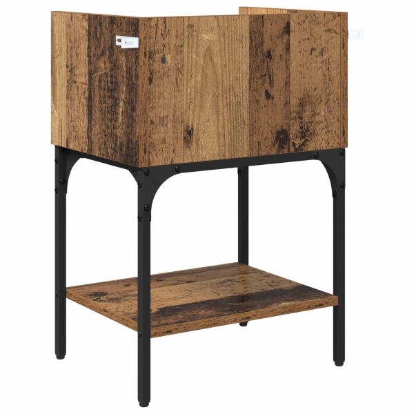 Нощно шкафче 2 pcs Старо дърво 40 x 29 x 60 см Инженерно дърво