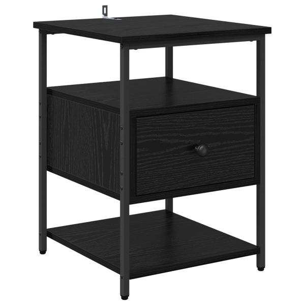Нощен шкаф 2 pcs Черния дъб 40 x 42 x 56 см Инженерно дърво