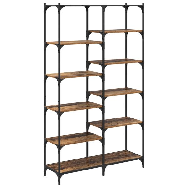 Рафт за книги Старо дърво 100 x 32 x 170 см Инженерно дърво