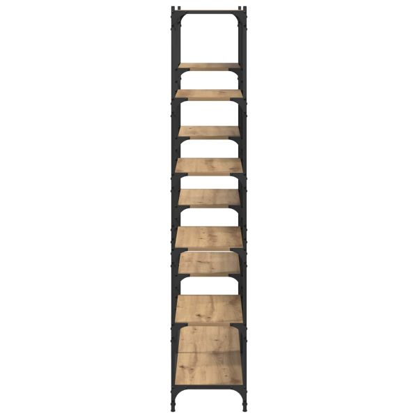 Рафт за книги дъб артизан 100 x 32 x 170 см Инженерно дърво