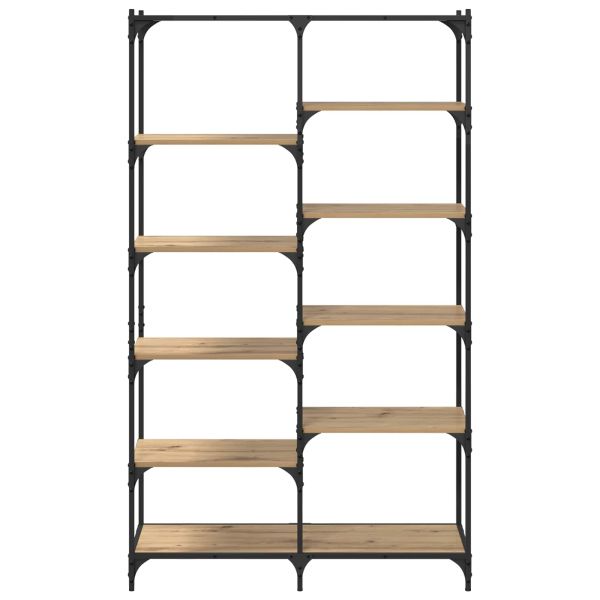 Рафт за книги дъб артизан 100 x 32 x 170 см Инженерно дърво