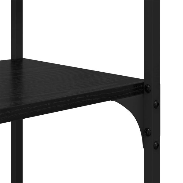 Рафт за книги Черен дъб 100 x 32 x 170 см Инженерно дърво