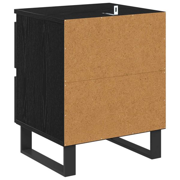 Нощен шкаф 2 pcs Черния дъб 40 x 35 x 50 см Инженерно дърво