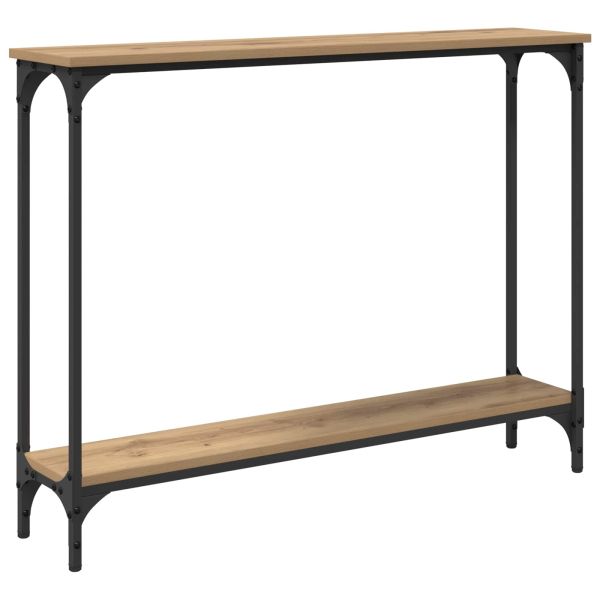 Конзолна маса с рафт Дъб 100 x 22,5 x 75 см Инженерно дърво