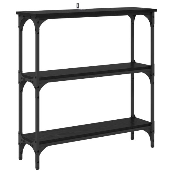 Конзолна маса Черния дъб 75 x 22,5 x 75 см Инженерно дърво