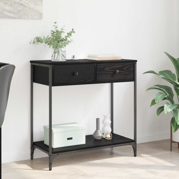 Конзолна маса Черния дъб 75 x 34,5 x 75 см Инженерно дърво