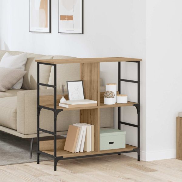 Рафт за книги 4 нива 78.5 x 33 x 82 см Инженерно дърво