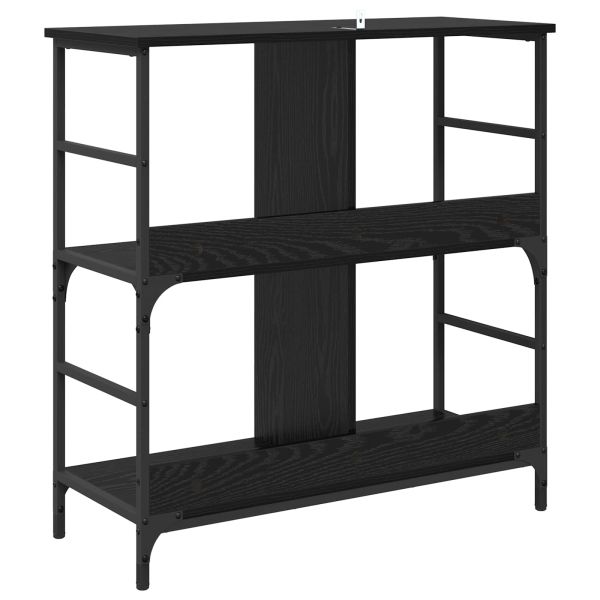 Рафт за книги Черен дъб 78.5 x 33 x 82 см Инженерно дърво