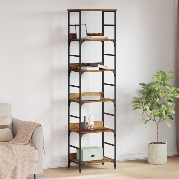 Рафт за книги Старо дърво 50 x 33 x 188,5 см Инженерно дърво