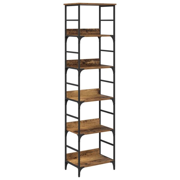 Рафт за книги Старо дърво 50 x 33 x 188,5 см Инженерно дърво