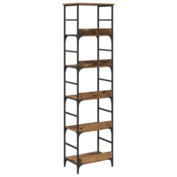 Рафт за книги Старо дърво 50 x 33 x 188,5 см Инженерно дърво