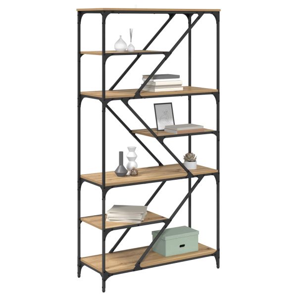 Рафт за книги Дъб 91 x 36 x 176 см Инженерно дърво