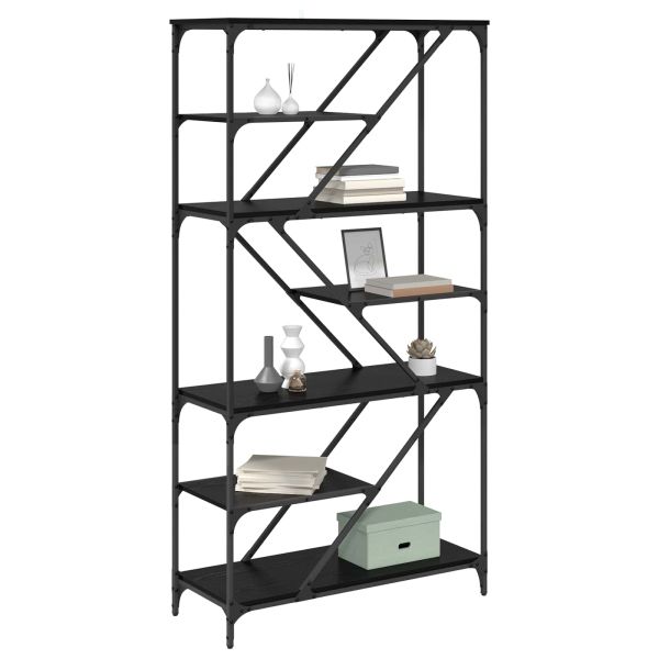 Рафт за книги Черния дъб 91 x 36 x 176 см Инженерно дърво