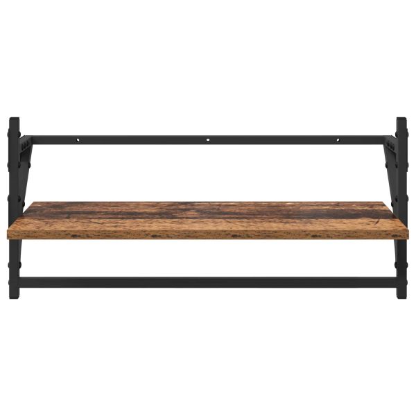 Комплект стенни рафтове 6 pcs Старо дърво 100 x 25 x 30 cm