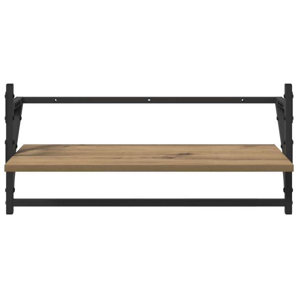 Комплект стенни рафтове с рафт 6 pcs Дъб 100 x 25 x 30 cm