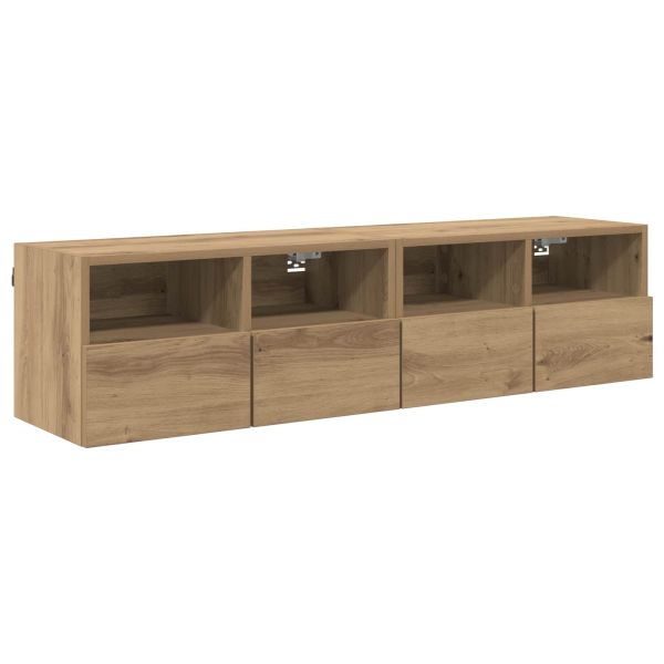 Кабинети за телевизор на стената 2 pcs Дъб 60 x 30 x 30 cm