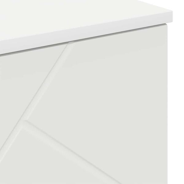 Шкаф за баня Бяло 60 x 35 x 80 см Инженерно дърво & Метал