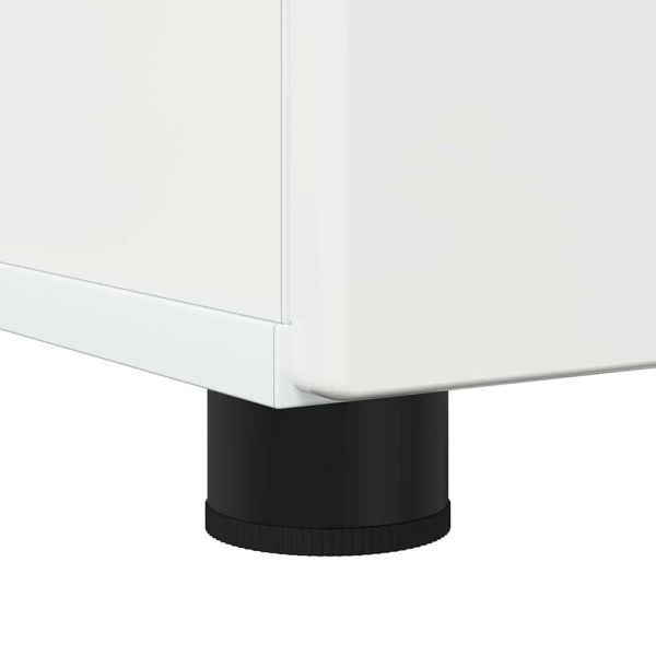 Шкаф за баня със съхранение Лъскаво бяло 60 x 35 x 80 см