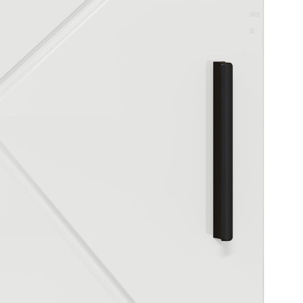 Шкаф за баня със съхранение Лъскаво бяло 60 x 35 x 80 см
