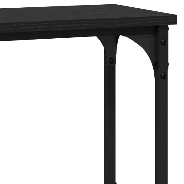 Конзолна маса Черен дъб 100 x 22,5 x 75 см Инженерно дърво