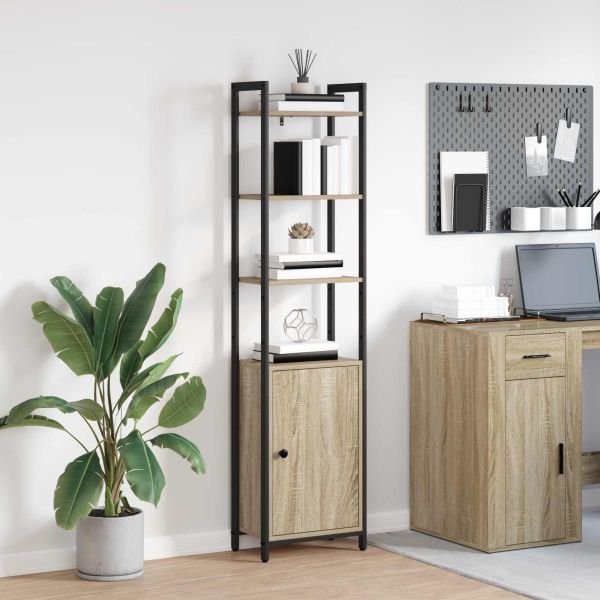 Шкаф за книги Сонома дъб 40 x 24 x 161 см Инженерно дърво