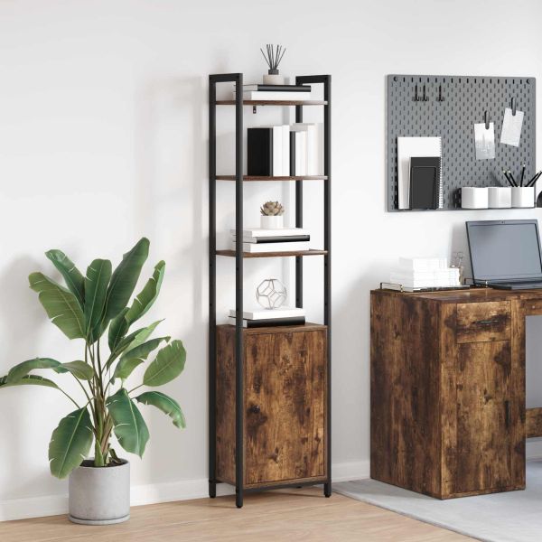 Шкаф за книги Димян дъб 40 x 24 x 161 см Инженерно дърво