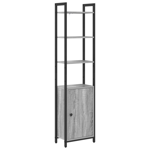 Шкаф за книги Сив Сонома 40 x 24 x 161 см Инженерно дърво