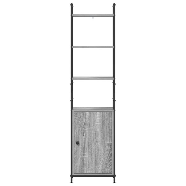 Шкаф за книги Сив Сонома 40 x 24 x 161 см Инженерно дърво