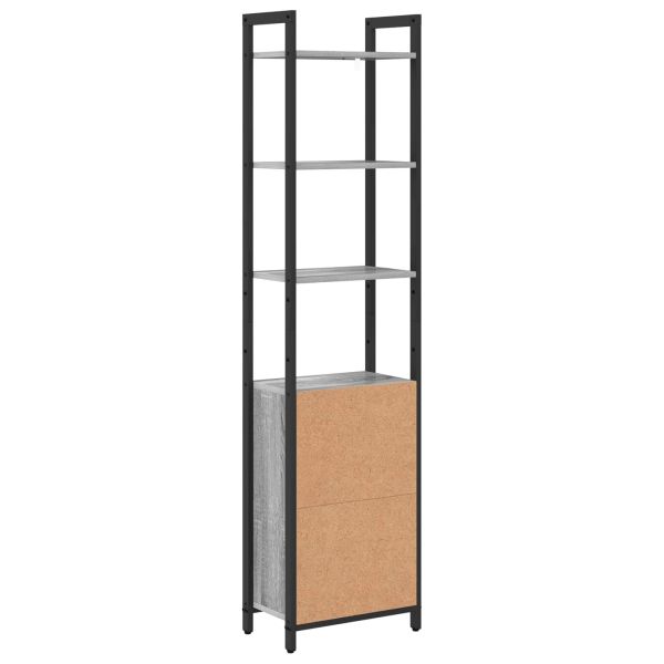 Шкаф за книги Сив Сонома 40 x 24 x 161 см Инженерно дърво