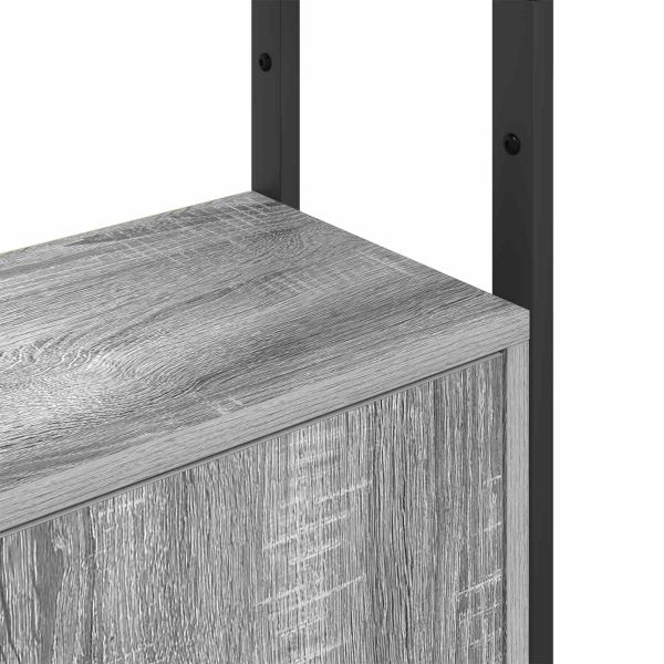 Шкаф за книги Сив Сонома 40 x 24 x 161 см Инженерно дърво