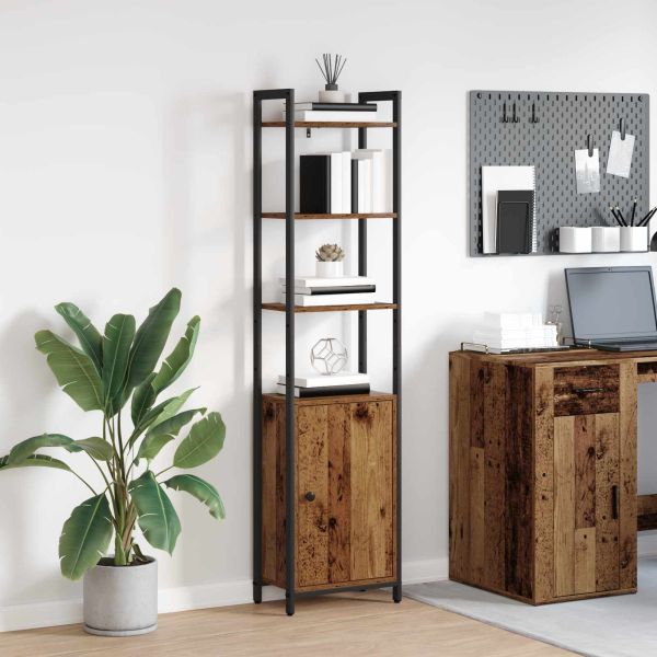 Шкаф за книги Старо дърво 40 x 24 x 161 см Инженерно дърво