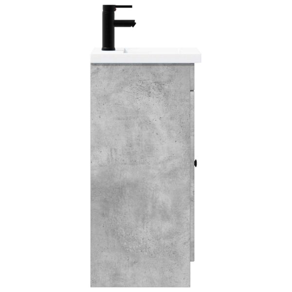 Баня с мивка Бетонно сиво 42 x 40 x 84,5 см Инженерна дървесина