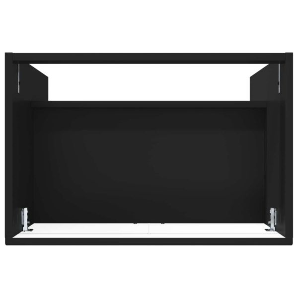 Мебел под мивка за баня Черно 78,5 x 37,5 x 81 см