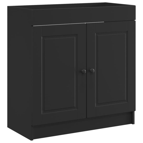 Мебел под мивка за баня Черно 78,5 x 37,5 x 81 см