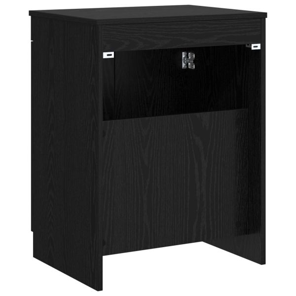 Шкаф за баня Черно 54 x 41 x 70 см Инженерна дървесина
